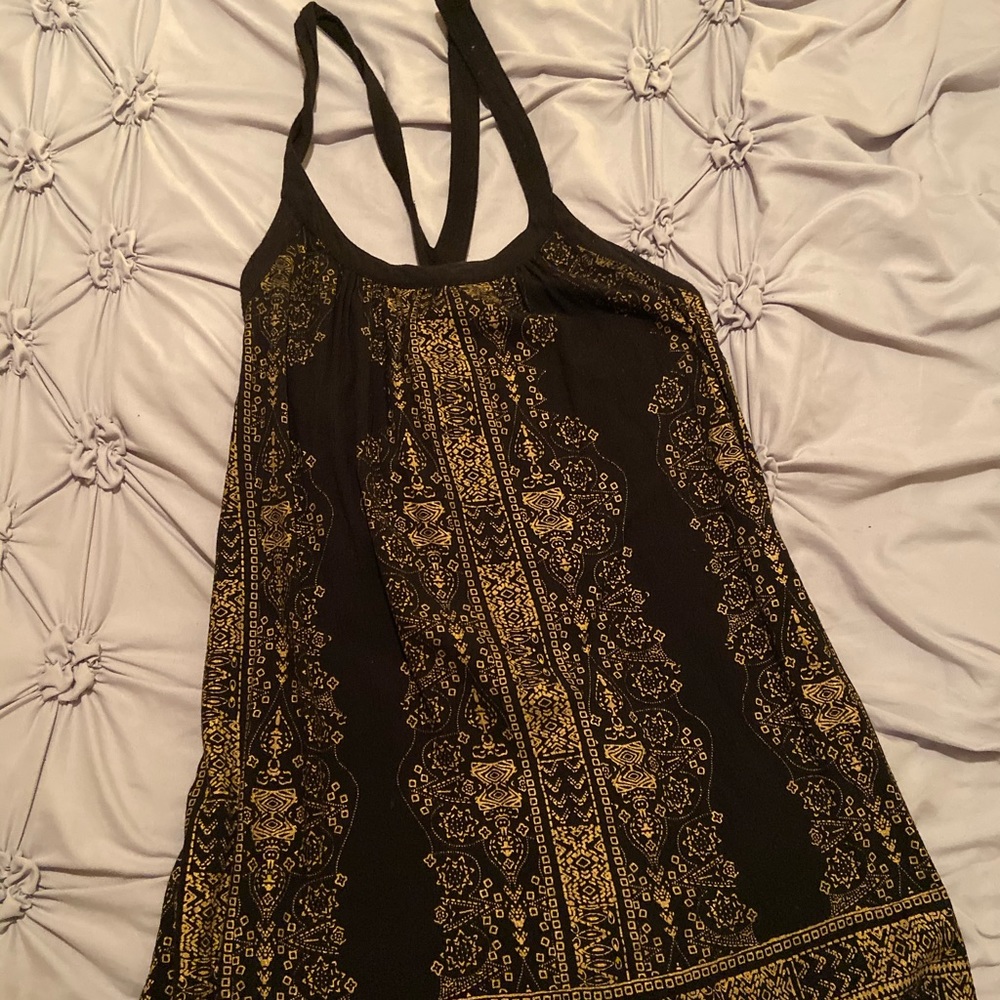 Gold and black dress